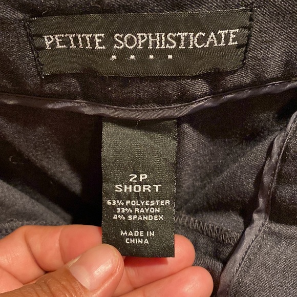 Petite Sophisticated Dark Gray Slacks - Picture 3 of 3